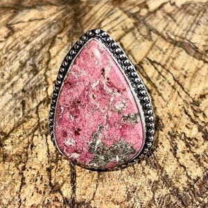 “Serenity Stone” Pink Thulite Ring Size 7 1/2